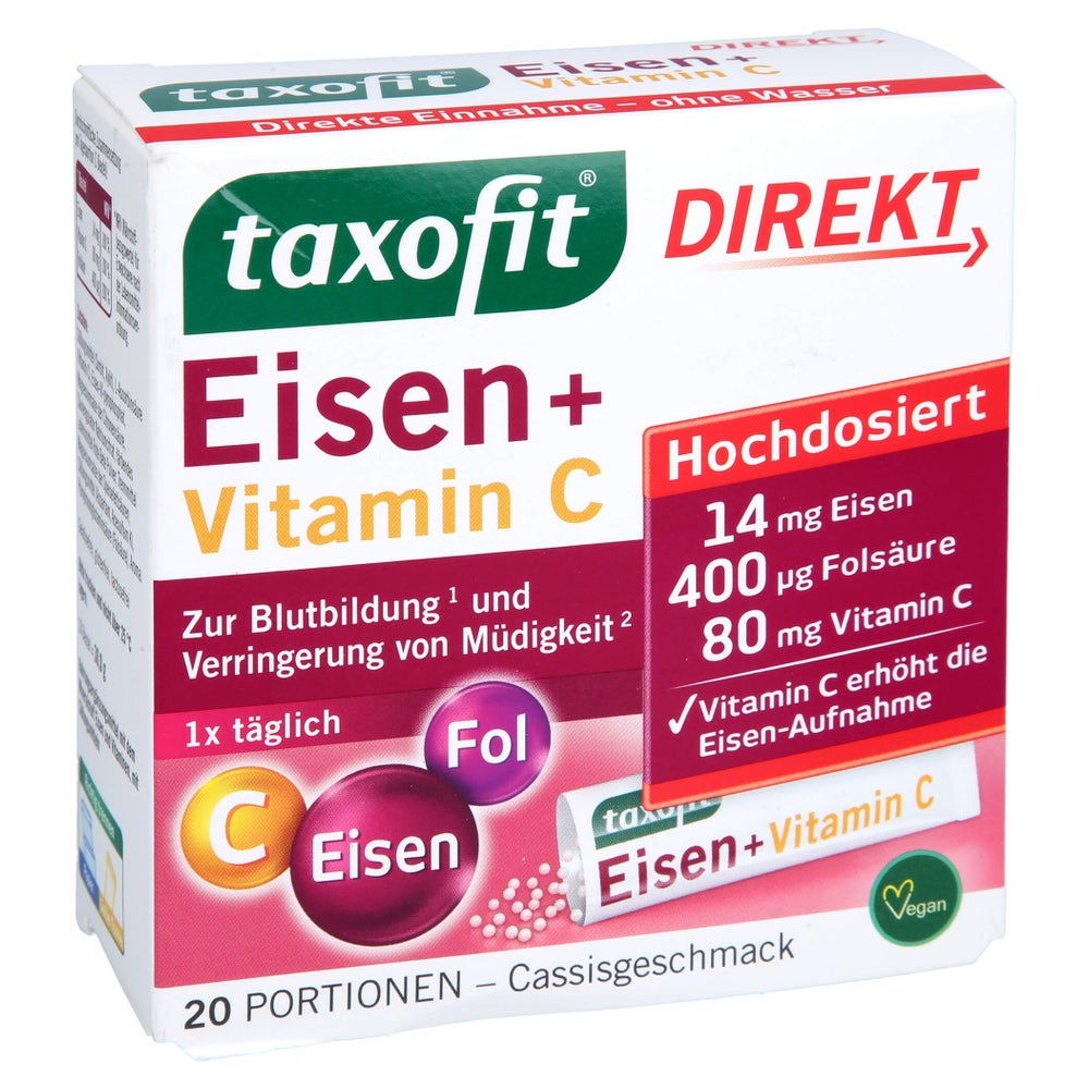 Taxofit Eisen+vitamin C Direktgranulat 20 St