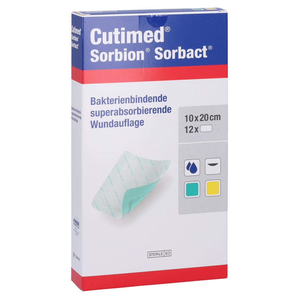 Cutimed Sorbion Sorbact Wundauflage 10x20 Cm 12 St
