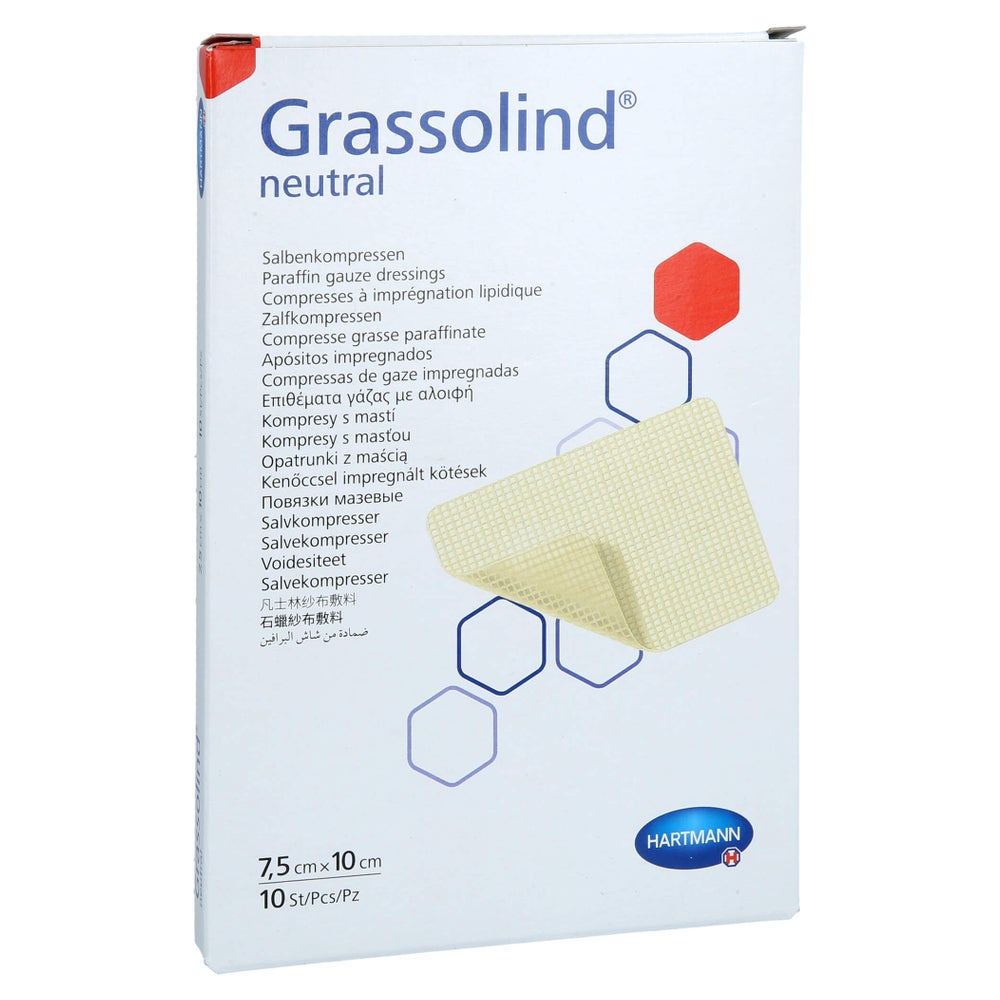 Grassolind Salbenkompressen 7,5x10 cm st 10 St