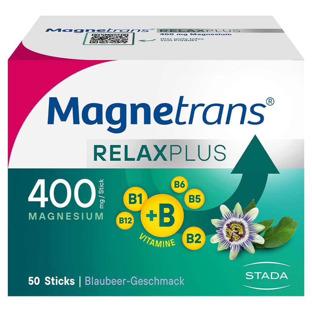 Magnetrans Relax+ 400 Mg Granulat Sticks Blaubeere 50 St