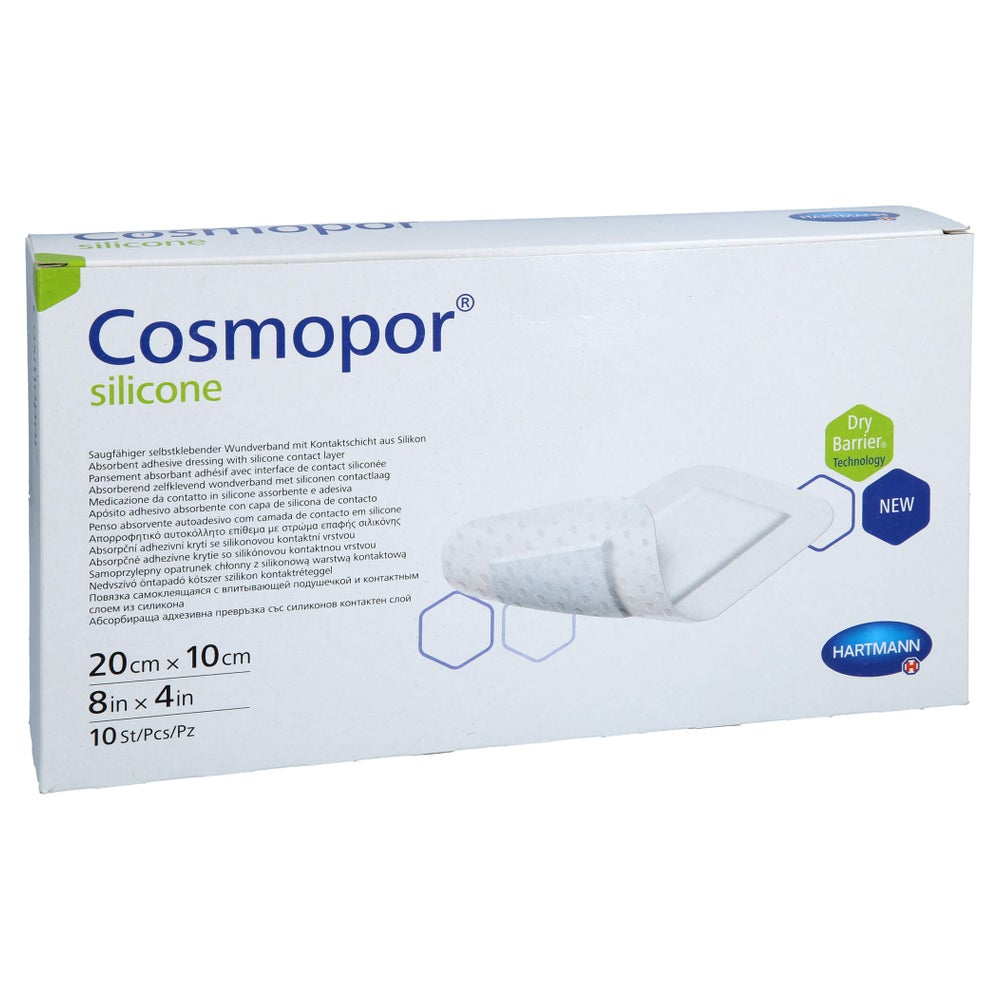 Cosmopor Silicone Wundverband 10x20 cm 10 St
