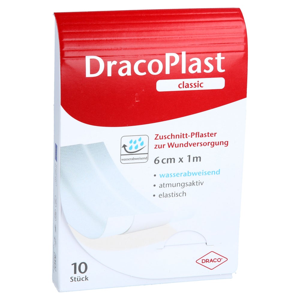Dracoplast Classic Pflaster 6 Cmx1 M Weiß 1 St