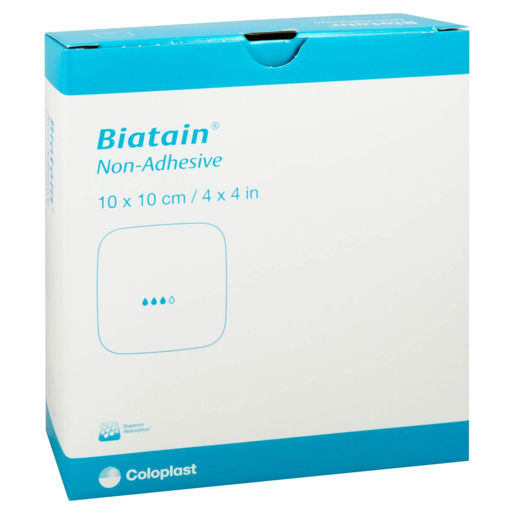 Biatain Schaumverband 10x10 Cm Nicht Haftend 10 St