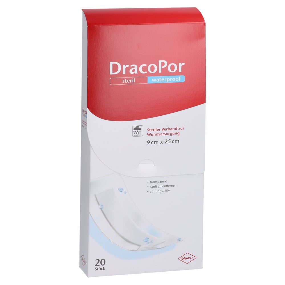 Dracopor Waterproof Wundverband 9x25 Cm Steril 20 St