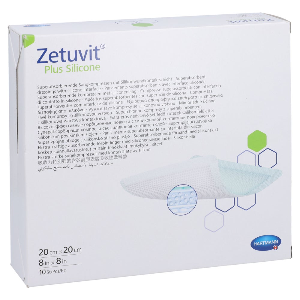 Zetuvit Plus Silicone Steril 20x20 Cm 10 St