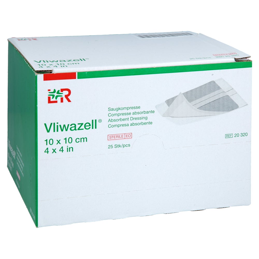 Vliwazell Saugkompressen Steril 10x10 Cm 25 St