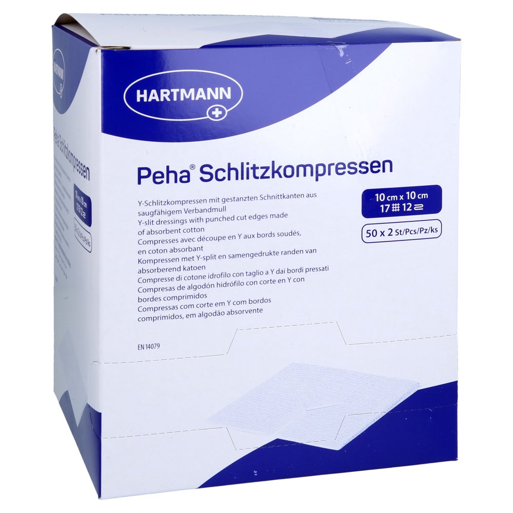 Peha Schlitzkompressen 10x10 Cm Steril 50X2 St