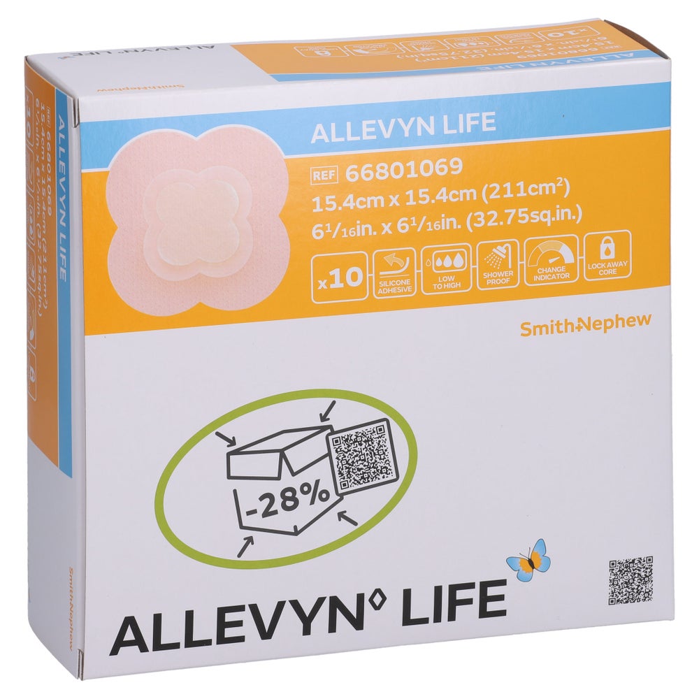 Allevyn Life 15,4x15,4 Cm Silikonschaumverband 10 St