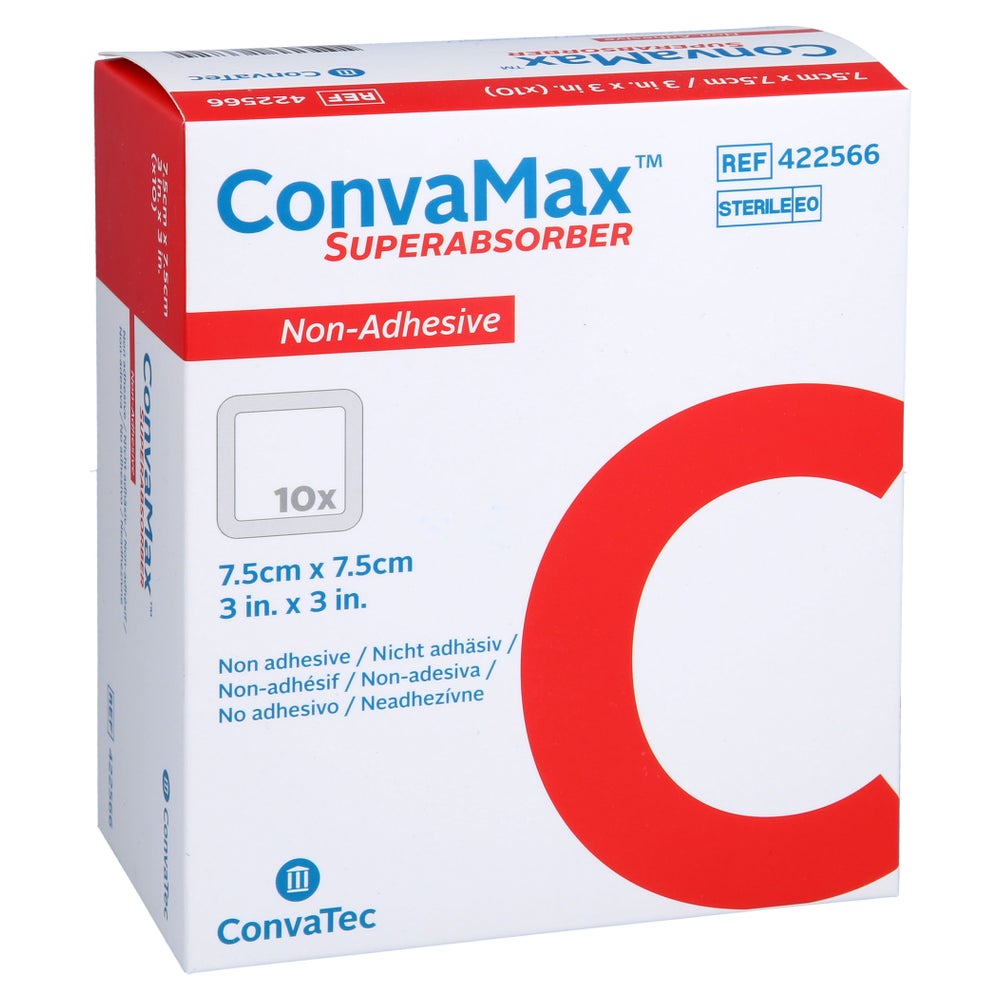 Convamax Superabsorber Nicht Adhäsiv 7,5x7,5 Cm 10 St