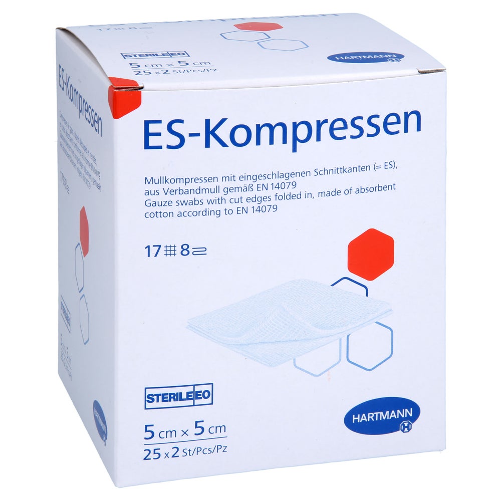 Es-kompressen Steril 5x5 Cm 8fach 25X2 St