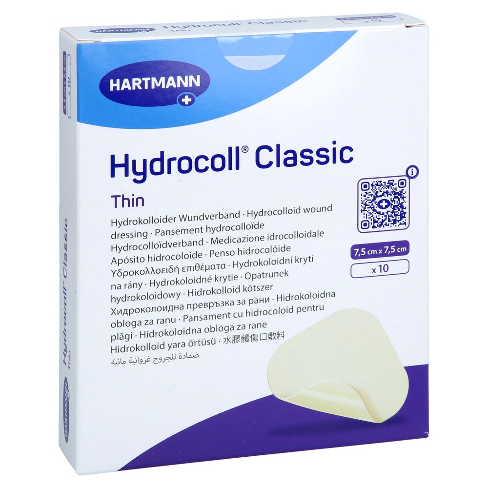 Hydrocoll Classic Thin Wundverband 7,5x7,5 Cm 10 St