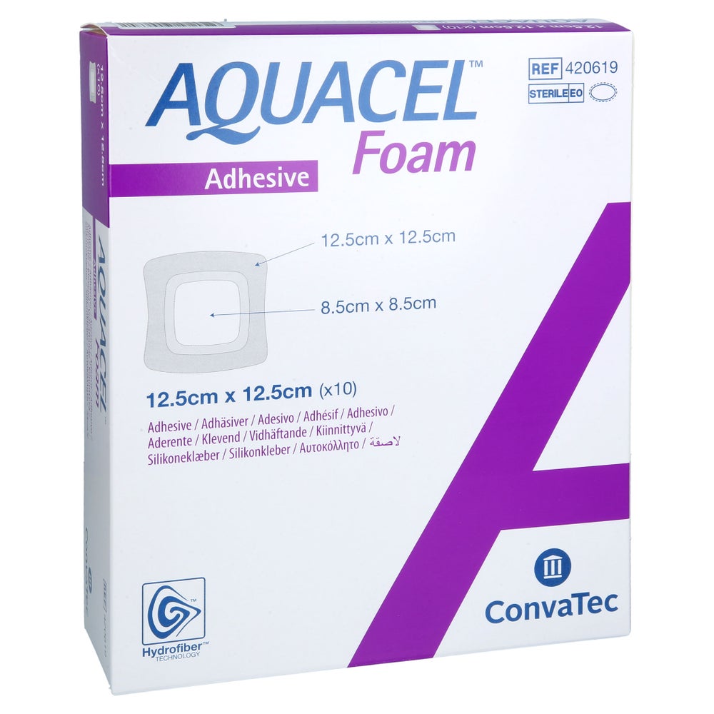 Aquacel Foam Adhäsiv 12,5x12,5 Cm Verband 10 St