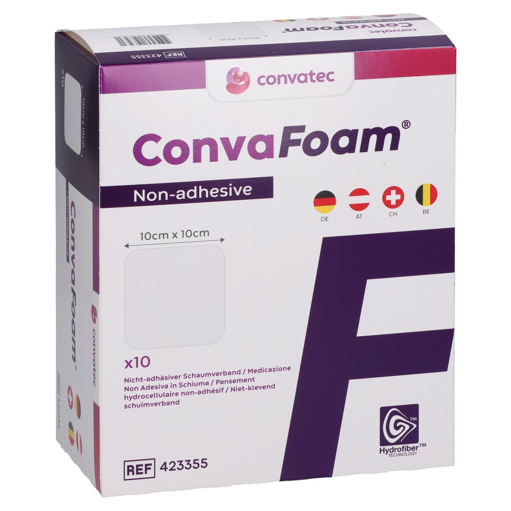 Convafoam Schaumverband Nicht-adhäsiv 10x10 Cm 10 St