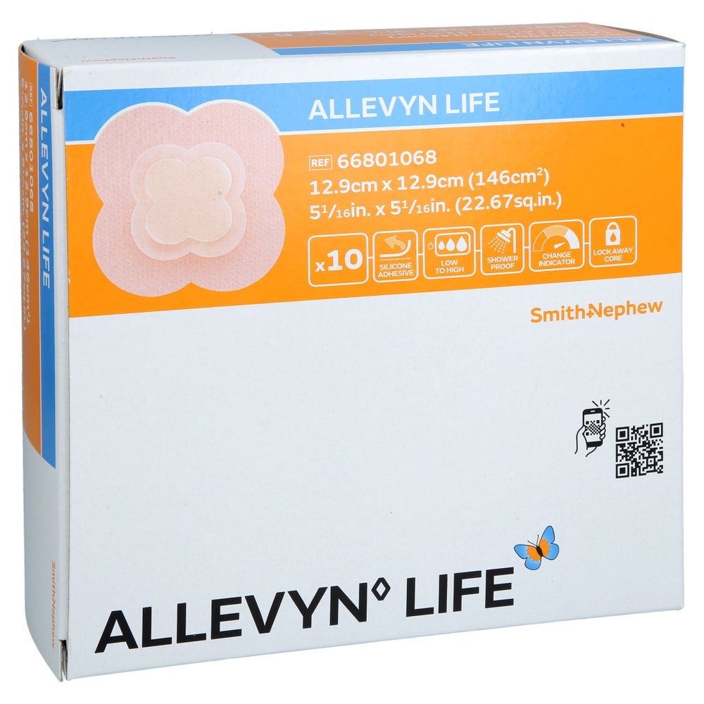 Allevyn Life 12,9x12,9 Cm Silikonschaumverband 10 St