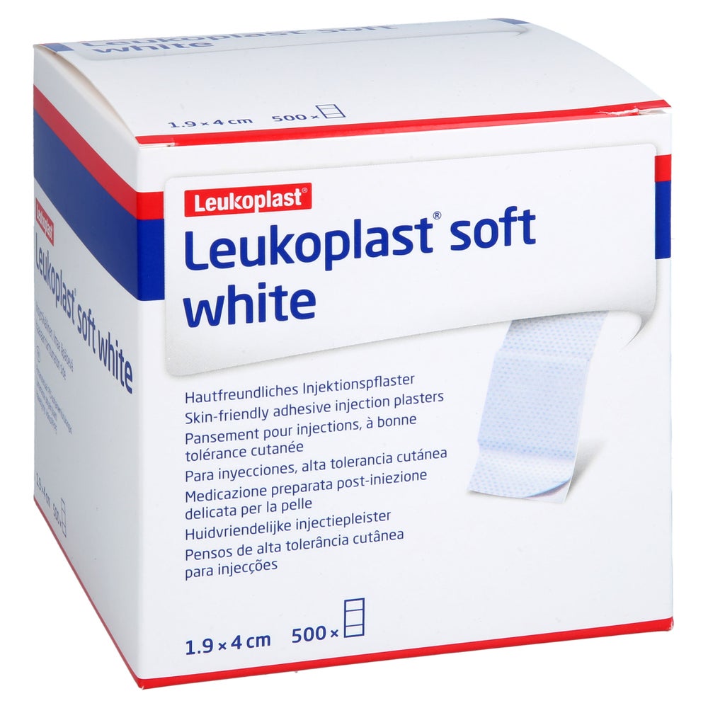 Leukoplast Soft White Injektionspfl.str.19x40 Mm 500 St