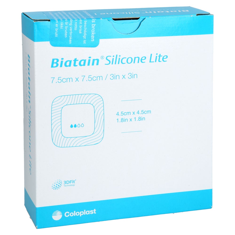 Biatain Silicone Lite Schaumverband 7,5x7,5 Cm 10 St