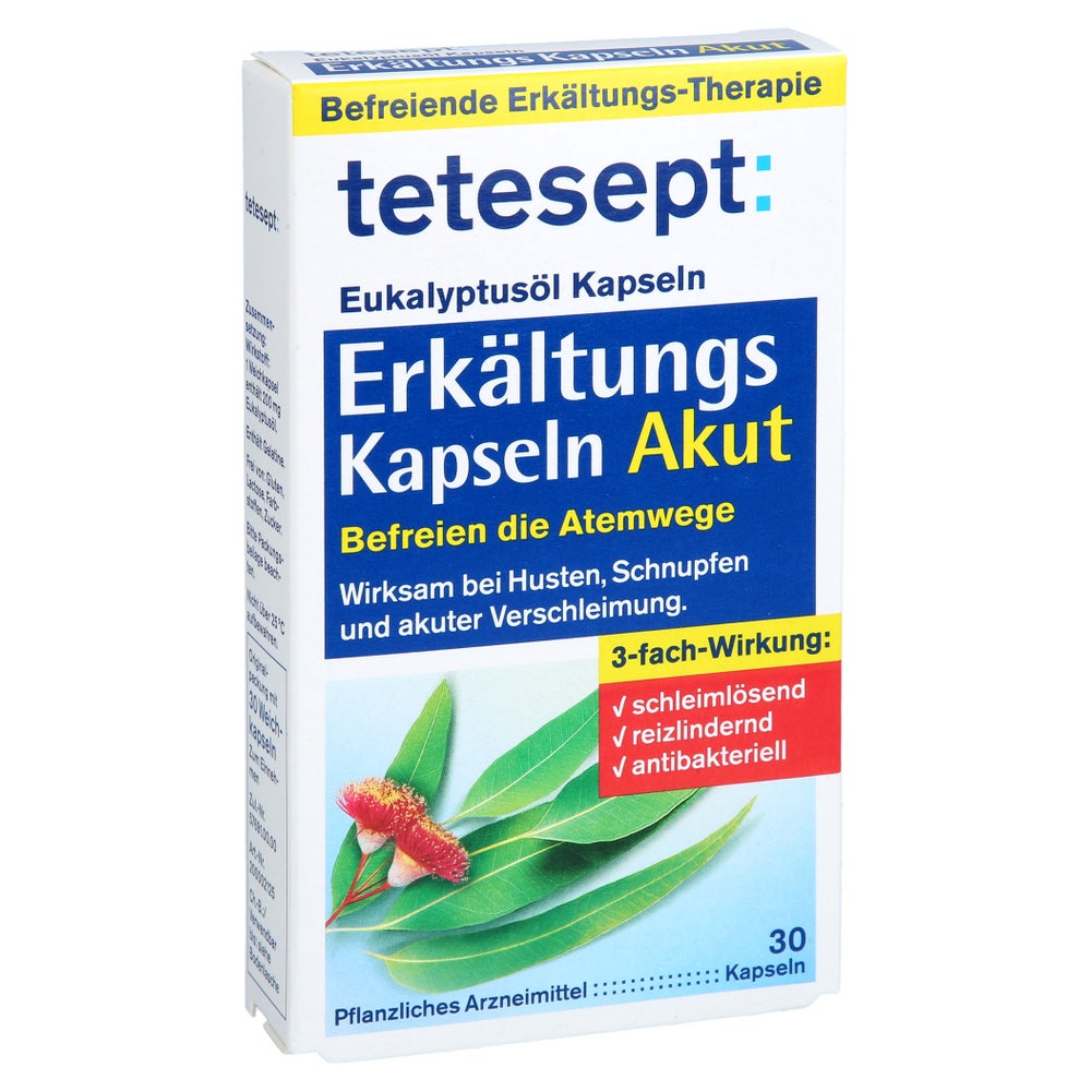 Tetesept Eukalyptusöl Erkältungs Kapseln Akut 30 St