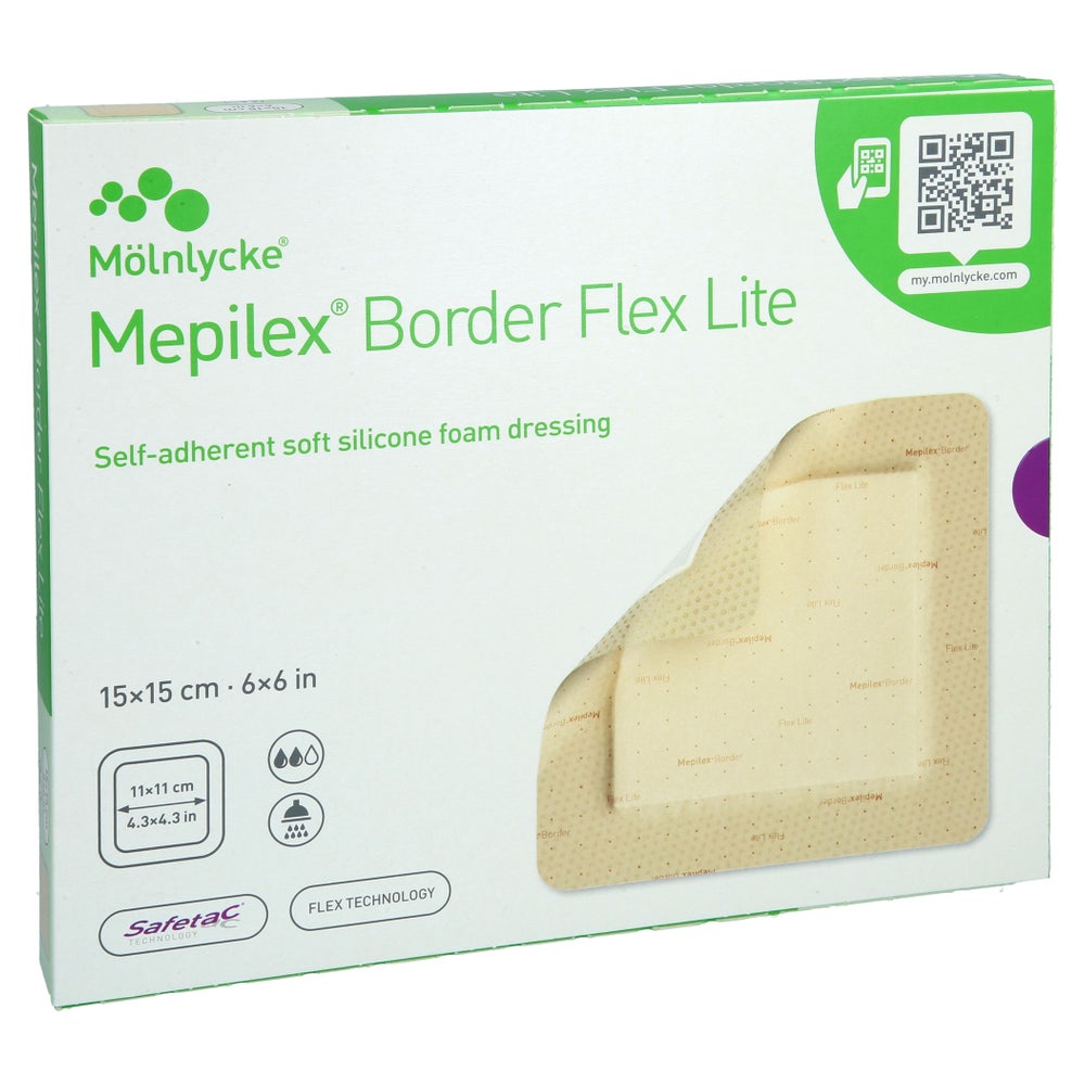 Mepilex Border Flex Lite Schaumverband 15x15 Cm 5 St