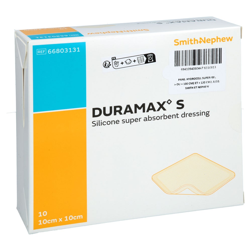 Duramax S 10x10 Cm Superabsorber Silikonverband 10 St