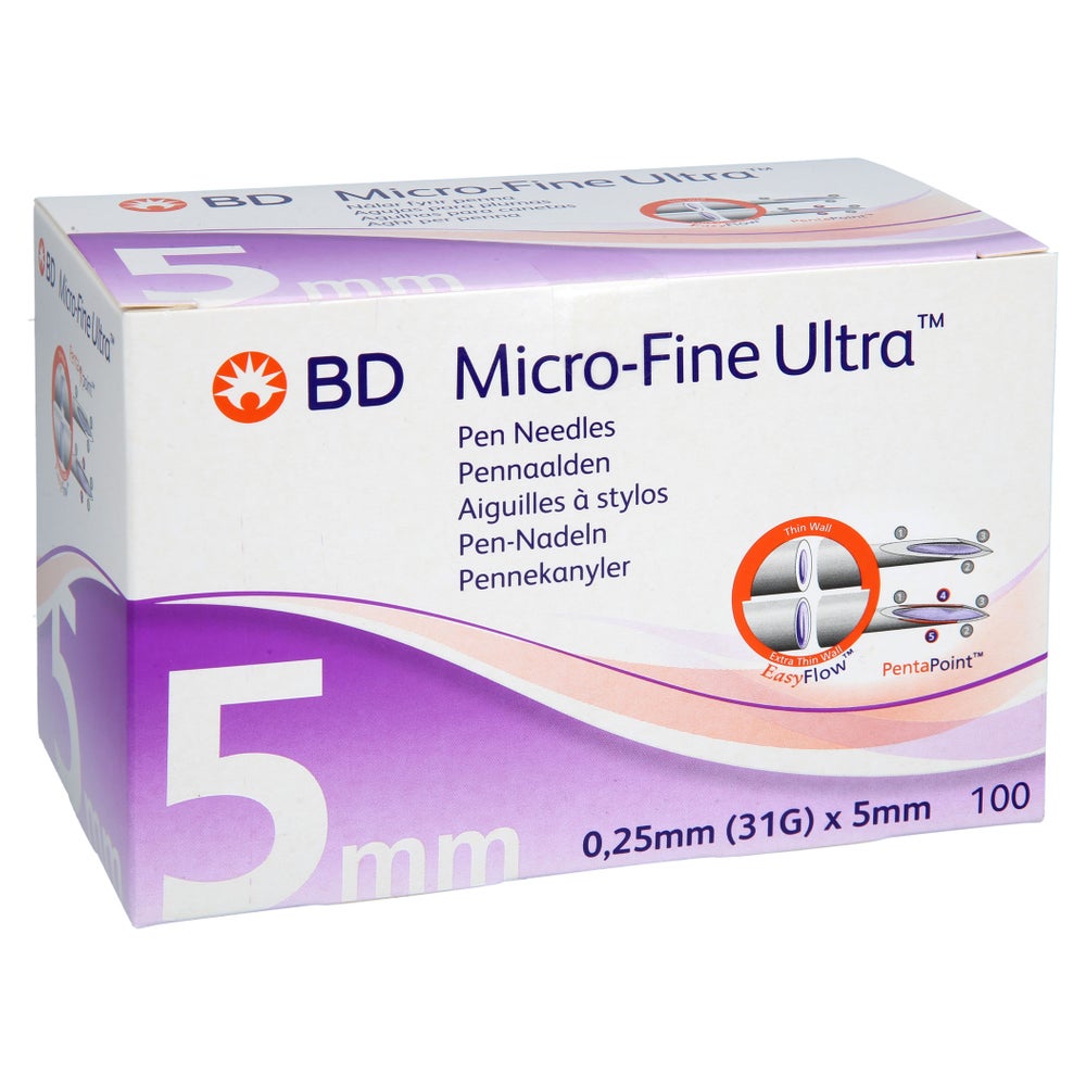 Bd Micro-fine Ultra Pen-nadeln 0,25x5 Mm 31 G 100 St