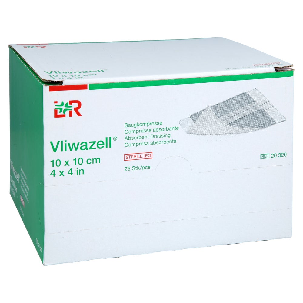 Vliwazell Saugkompressen Steril 10x10 Cm 25 St