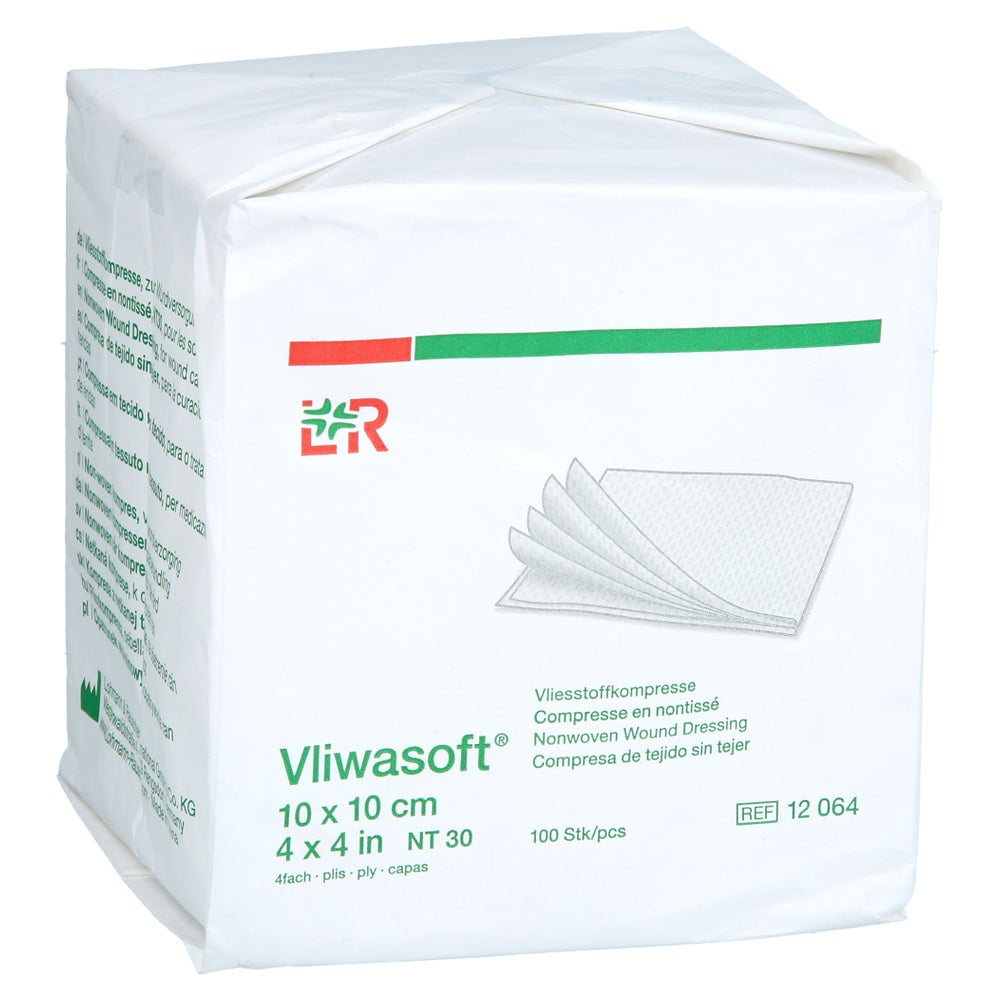 Vliwasoft Vlieskompressen Unsteril 10x10 Cm 4l. 100 St