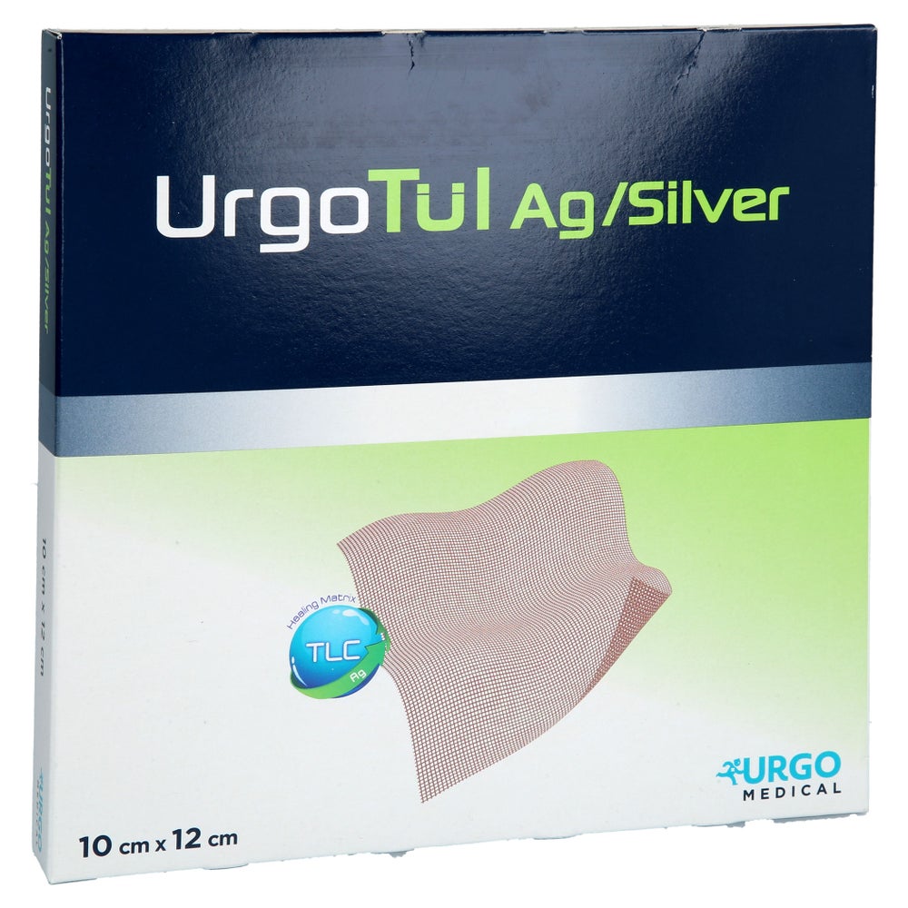 UrgotÜl Silver 10x12 Cm Wundgaze 10 St