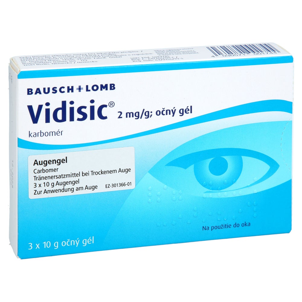 Vidisic 2 Mg/g Augengel 3X10 g