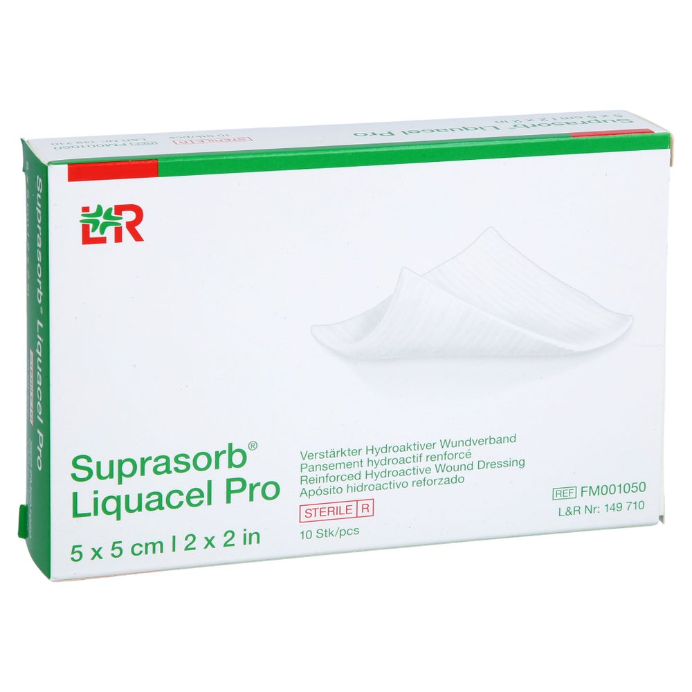 Suprasorb Liquacel Pro 5x5 Cm Kompressen 10 St
