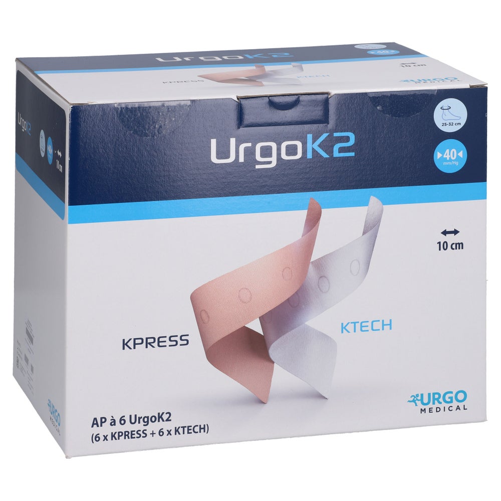 Urgok2 Kompr.syst.10cm Knöchelumf.25-32cm 6 St