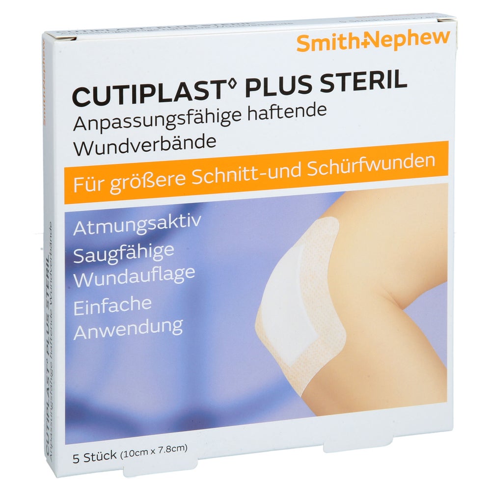 Cutiplast Plus Steril 7,8x10 Cm Verband 5 St