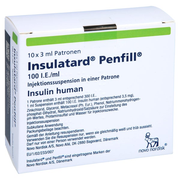 INSULATARD Penfil 100 I.E./ml Zylinderampullen 10x3ml 10X3 ml