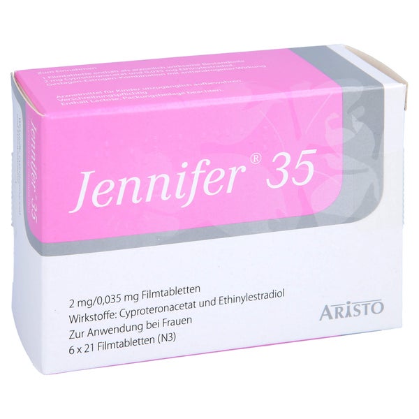 Jennifer 35 2 mg/0,035 mg Filmtabletten 6X21 St
