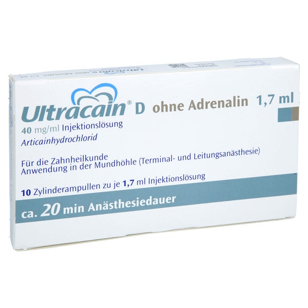 ULTRACAIN D ohne Adrenalin Zylinderampullen 10X1,7 ml