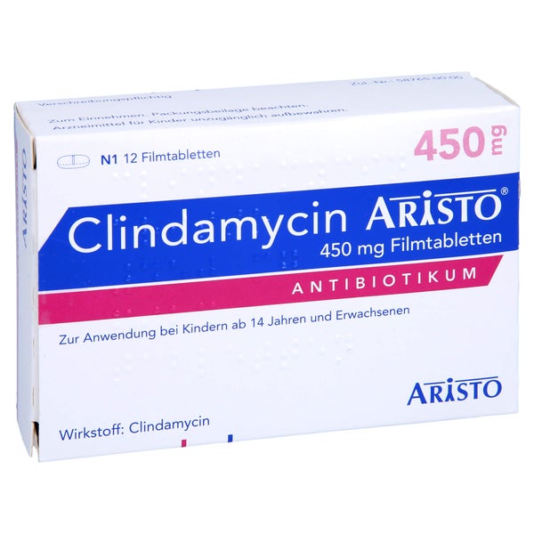Clindamycin Aristo 450 mg Filmtabletten 12 St