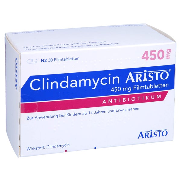 Clindamycin Aristo 450 mg Filmtabletten 30 St
