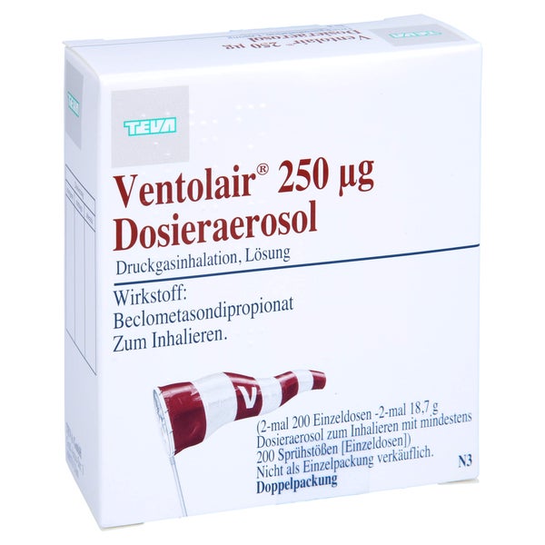 Ventolair 250 µg 200 Hub Dosieraerosol 2 St