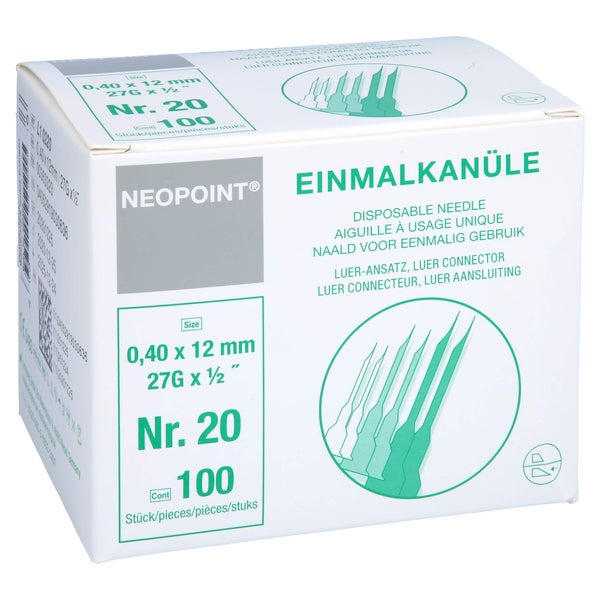Einmalkanüle Neopoint 27 Gx3/4 0,4x20 mm 100 St