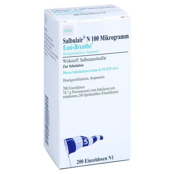 SALBULAIR N 100 µg Easi Breathe 200 Hub Dos.-Aer. 1 St