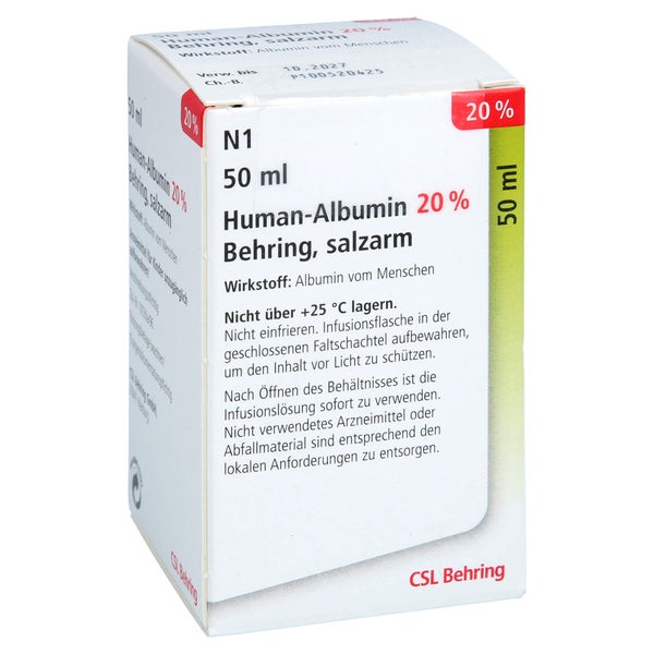 HUMAN ALBUMIN 20% Behring Infusionslösung 50 ml