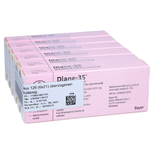 Diane 35 Überzogene Tabletten 6X21 St
