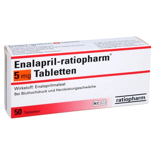 Enalapril-ratiopharm 5 mg Tabletten 50 St