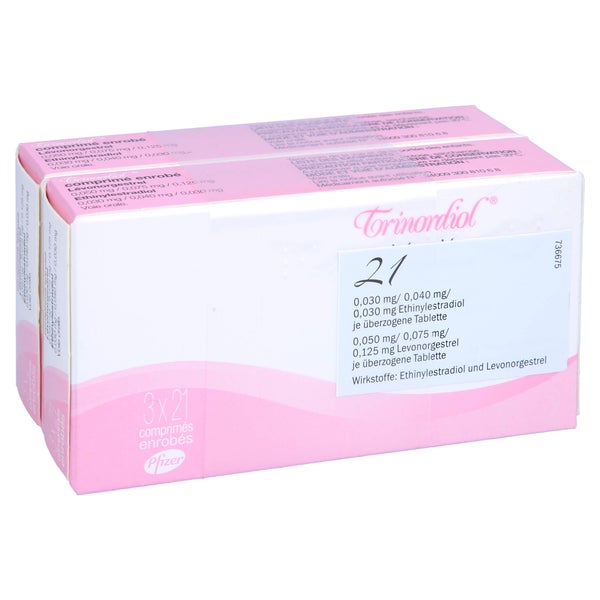 Trinordiol 21 Überzogene Tabletten 6X21 St