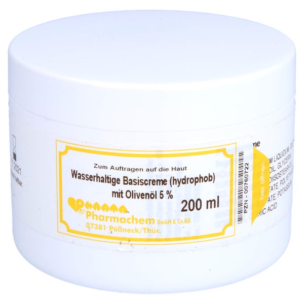 Wasserhaltige Basiscreme Hydrophob m.5% 200 g