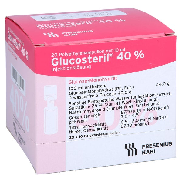 Glucosteril 40% Injektionslösung 20X10 ml