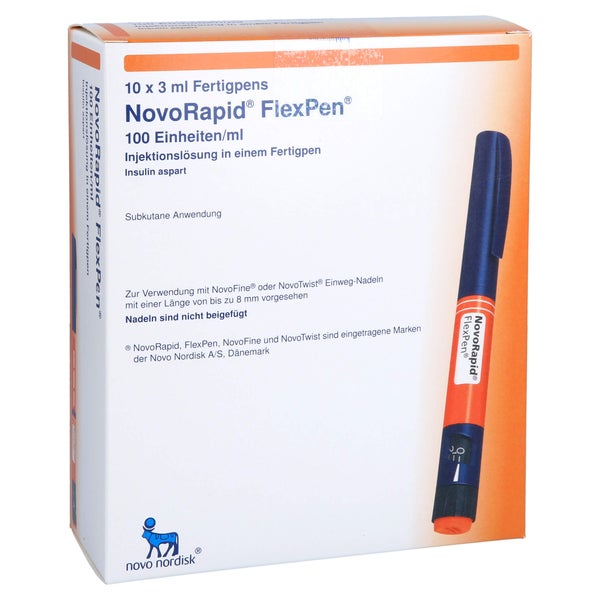 NOVORAPID FlexPen 100 E/ml Inj.-Lsg.i.e.Fertigpen 10X3 ml