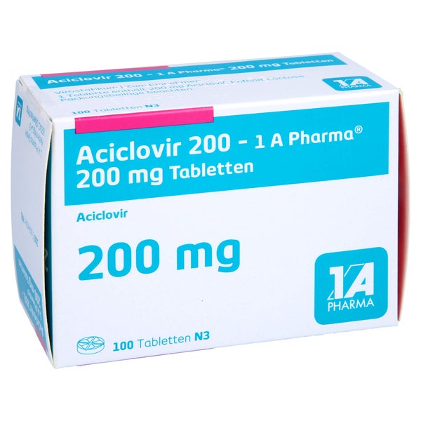 Aciclovir 200-1a Pharma Tabletten 100 St