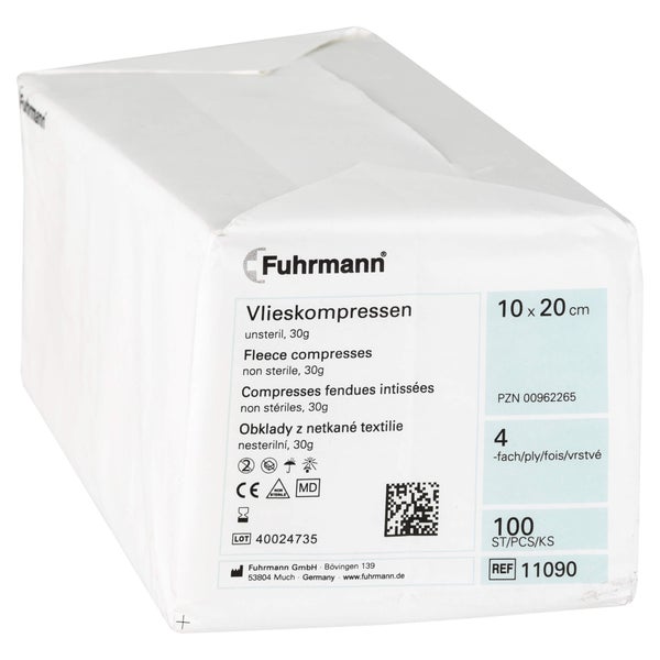 Vlieskompressen Unsteril 10x20 cm 4lagig 100 St