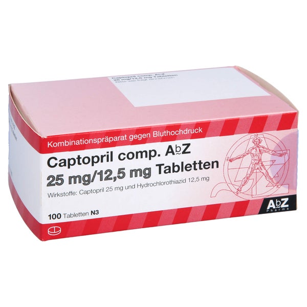 CAPTOPRIL comp. AbZ 25 mg/12,5 mg Tabletten 100 St