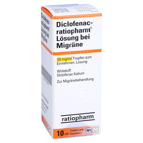 DICLOFENAC-ratiopharm Lösung bei Migräne 10 ml